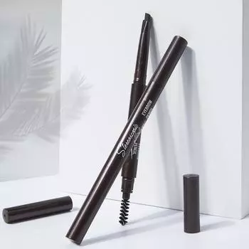 Двусторонний карандаш для бровей Maioli 3D — стойкий, натуральный, водостойкий, устойчивый к поту — идеально подходит для студентов, новичков и фанатов кросс-фита. null чёрный