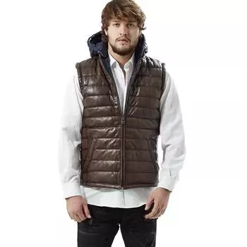 Двусторонний надувной жилет кофе