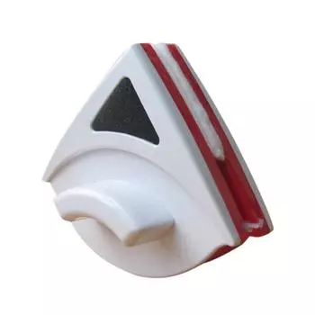 Двусторонний очиститель окон с резиновым магнитным стеклоочистителем из АБС-пластика для высотных зданий красный