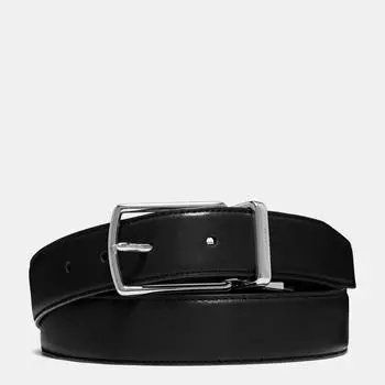 Двусторонний ремень Coach Harness с пряжкой, длина 32 мм, черный, темно-коричневый One Size