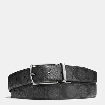Двусторонний ремень Coach Harness с пряжкой по размеру, 30 мм, темно-серый
