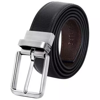 Двусторонний ремень из искусственной кожи для формального/повседневного использования для мужчин/мальчиков (Цвет-черный/коричневый