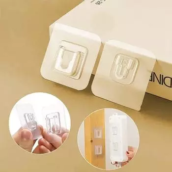 5/10 пар двухсторонних самоклеящихся настенных крючков для кухни, ванной, полок для домашнего декора и настенного хранения инструментов 5 Pair