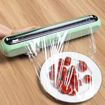 Двусторонний скользящий магнитный резак для пищевой пленки, плавно режущий кухонный резак для пищевой пленки белый