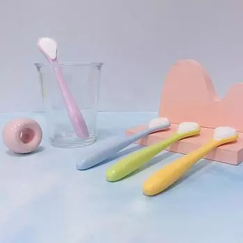 Двусторонний скребок для языка, освежитель дыхания, очиститель языка, инструмент для чистки полости рта, мягкий скребок для ухода за полостью рта, двойной эффект очистки