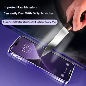 Двусторонний стеклянный чехол с обзором на 360° для iPhone 15, 14, 13, 12, 11 Pro Plus Max, магнитная адсорбционная металлическая пряжка, защитная крышка для объектива камеры For iPhone 15 красный