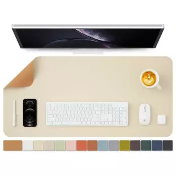Двусторонний стол из натуральной пробки, большой стол для мыши, водонепроницаемая клавиатура, идеально подходит для коврика из ПУ, подкладки, защитного коврика, для офиса/дома/игры/украшения (Абрикос,