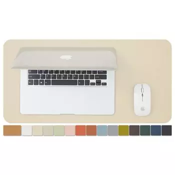 Двусторонний стол из натуральной пробки, большой стол для мыши, водонепроницаемая клавиатура, идеально подходит для коврика из ПУ, подкладки, защитного коврика, для офиса/дома/игры/украшения (Абрикос,