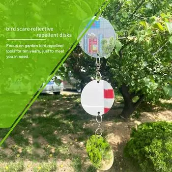 Двусторонний светоотражающий дизайн улучшает видимость и заставляет птиц бояться приближаться к вашей собственности. Изготовлен из высокопрочного материала, помогает отпугивать.
