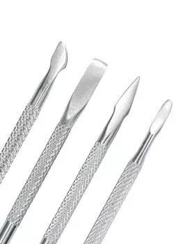 Двусторонний толкатель омертвевшей кожи: Инструмент для ухода за ногтями из нержавеющей стали для маникюра и педикюра