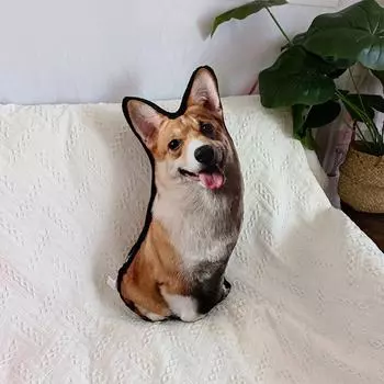 Двусторонний узор, подушка для домашних животных, кошек, собак, корги, сырная гончая, имитация куклы разноцветный