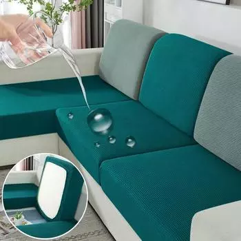 Двусторонний водонепроницаемый чехол для подушки на сиденье дивана, жаккардовый чехол на стул, моющийся съемный чехол, флисовые чехлы для дивана