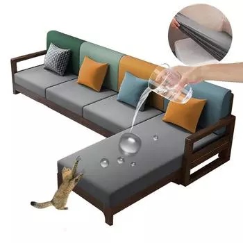 Двусторонний водонепроницаемый чехол для подушки сиденья дивана, эластичные защитные чехлы для дивана