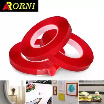 Двусторонняя акриловая прозрачная клейкая лента, Двусторонняя акриловая вспененная клейкая лента, Двусторонняя прозрачная клейкая лента 10 мм 10mm&3m&1mm