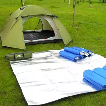Двусторонняя алюминиевая пленка, уличный коврик для пикника, палатка, влагонепроницаемый коврик, расширенный детский коврик для ползания, пенопластовый коврик One Size белый