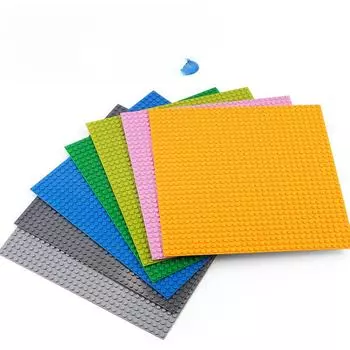 Двусторонняя базовая пластина из мелких частиц, совместимая с детской сборной стеной из строительных блоков под прямым углом 32*32cm