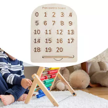 Двусторонняя доска для упражнений, обводка, ранняя образовательная игрушка с карандашом, деревянная для A