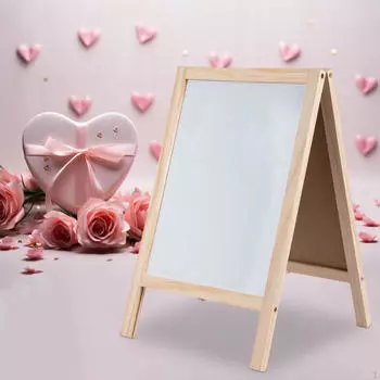 Двусторонняя доска для записей мелом, складная доска для письма, декоративная переносная универсальная доска для заметок 19cmx30cm