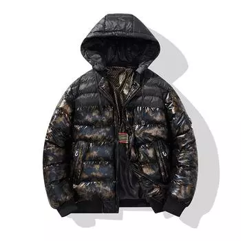 Двусторонняя хлопковая куртка для мужчин на осень и зиму, повседневная, свободная и универсальная, бейсбольная куртка, хлопковая куртка XXXXXL синий