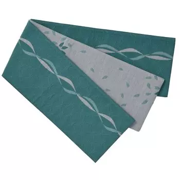 Двусторонняя хлопковая сенсорная лента Kiryu Weave Yukata Obi, сделано в Японии [Варакура] (Селадон) селадоновый