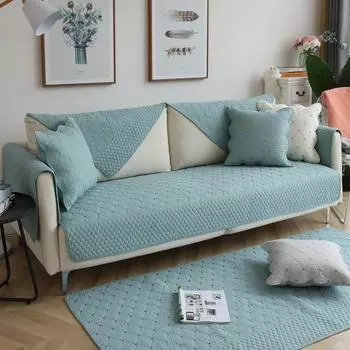 Двусторонняя хлопковая стеганая диванная подушка, простенькая, простая, вышитая наволочка для диванной подушки в скандинавском стиле 70*70