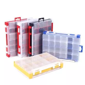 Двусторонняя коробка для рыболовных приманок, коробка для искусственных приманок с ручкой на открытом воздухе, коробка для хранения креветок Style 3