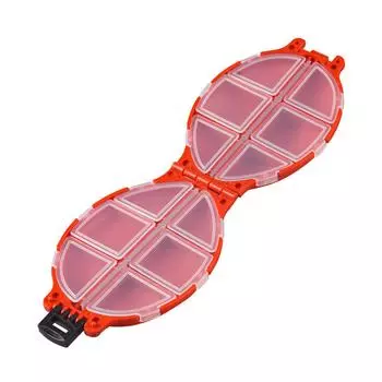 Двусторонняя коробка для рыболовных снастей, органайзеры для приманок, кейс для рыболовных инструментов, ящик для инструментов, рыболовные снасти, часть для рукоделия красный