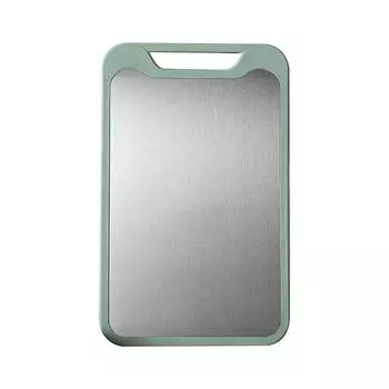 Двусторонняя кухонная разделочная доска из нержавеющей стали 304 для мяса, овощей зелёный