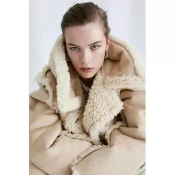 Двусторонняя куртка HM бежевая