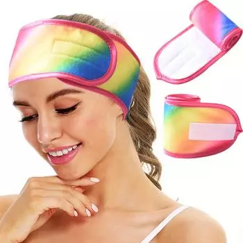 Двусторонняя махровая повязка для волос из муравьев, повязка для волос для мытья лица, для удаления макияжа, женская повязка для волос, спортивная повязка для волос для йоги 10pcs чёрный