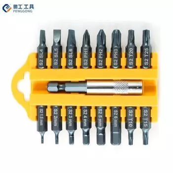 Двусторонняя многофункциональная электрическая отвертка с шестигранным хвостовиком, набор сверл