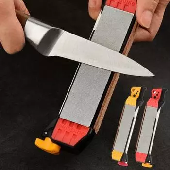 Двусторонняя многофункциональная точилка для ручного затачивания инструментов для кемпинга жёлтый