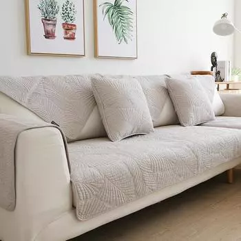 Двусторонняя моющаяся хлопковая подушка для дивана, универсальный однотонный тканевый чехол для всех сезонов, подушка для сиденья с цветочной вышивкой 70*70