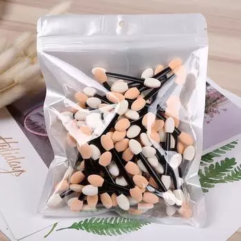 Двусторонняя одноразовая кисть для теней и дизайна ногтей розовый