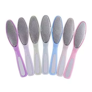 Двусторонняя пилка для ног, инструмент для удаления омертвевшей кожи, уход за мозолями светло-розовый