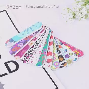 Двусторонняя полированная пилка для ногтей, 9x2 см, мини-песочная полоска для изысканного маникюра 9x2x0.4 cm