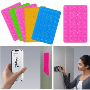 Двусторонняя присоска, силиконовый чехол для телефона, чехол на присоске, клейкий держатель для телефона, селфи, видео розовый