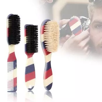 Двусторонняя профессиональная парикмахерская щетка для шеи, расческа для бритья, бороды, салона, карвинга, щетка для чистки, расческа для стрижки волос