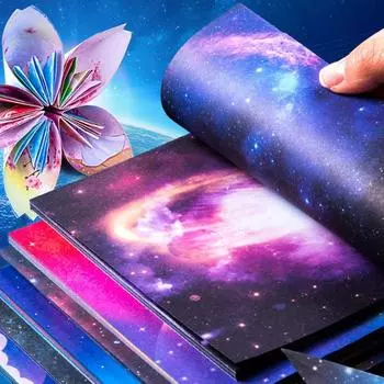 Двусторонняя раскрашивающая бумага для скрапбукинга «сделай сам», складная бумага, художественный материал, бумага для оригами, бумага со звездами