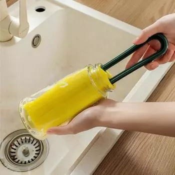 Двусторонняя щетка для чистки губкой