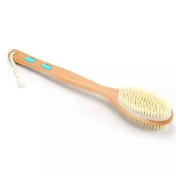 Двусторонняя щетка для душа с длинной ручкой, скраб для спины, отшелушивающая щетка для ванны и массажа