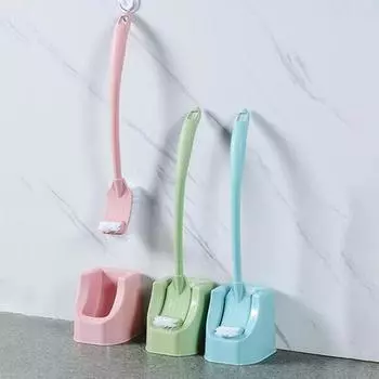 Двусторонняя щетка для унитаза с длинной ручкой, аксессуары для ванной комнаты, инструмент для дезактивации розовый