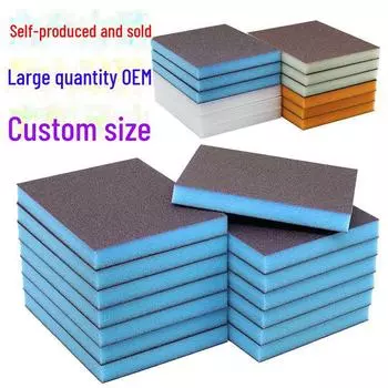 Двусторонняя шлифовальная губка 320 Mesh для деревообработки и отделки мебели 180# (500-600 mesh) коричневый