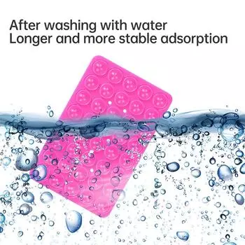 Двусторонняя силиконовая присоска для крепления мобильного телефона, присоска с клеевой основой из силиконовой резины для фиксации темно-синий