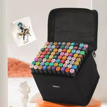 Двусторонняя спиртовая акварель квадратной формы маркер на спиртовой основе для студентов, изучающих рисунок, живопись чёрный