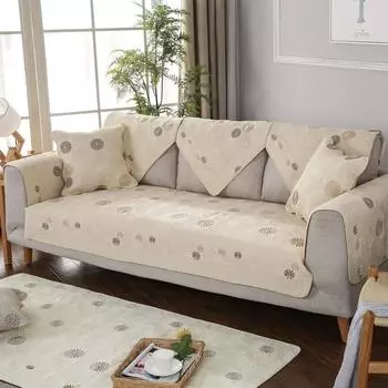 Двусторонняя стеганая вышитая диванная подушка из хлопка, постиранный чехол для диванного полотенца на четыре сезона 70*70