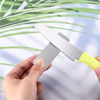 Двусторонняя точилка Мини-точильный камень для наружного использования Алмазная керамическая точилка для ножей Камень для заточки ножей Шлифовальный станок для ножей 7.5x2.5cm