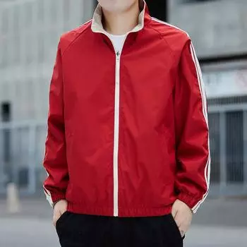 Двусторонняя тонкая куртка, куртка на весну и осень, свободный мужской новый стиль, одежда на раннюю осень M