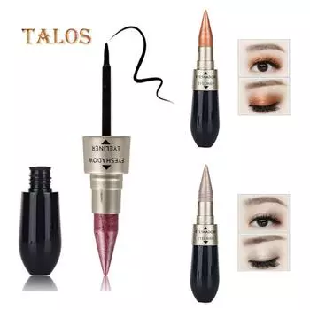 Двусторонняя водостойкая жидкая подводка для век, комбинированный косметический карандаш для век 4#