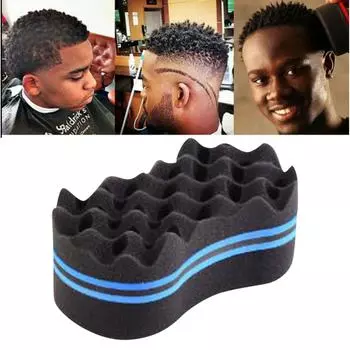 Двусторонняя волнистая губчатая щетка, эллиптическая щетка для вьющихся волос, односторонняя маленькая дырочка для завивки волос и инструмент для красоты белый